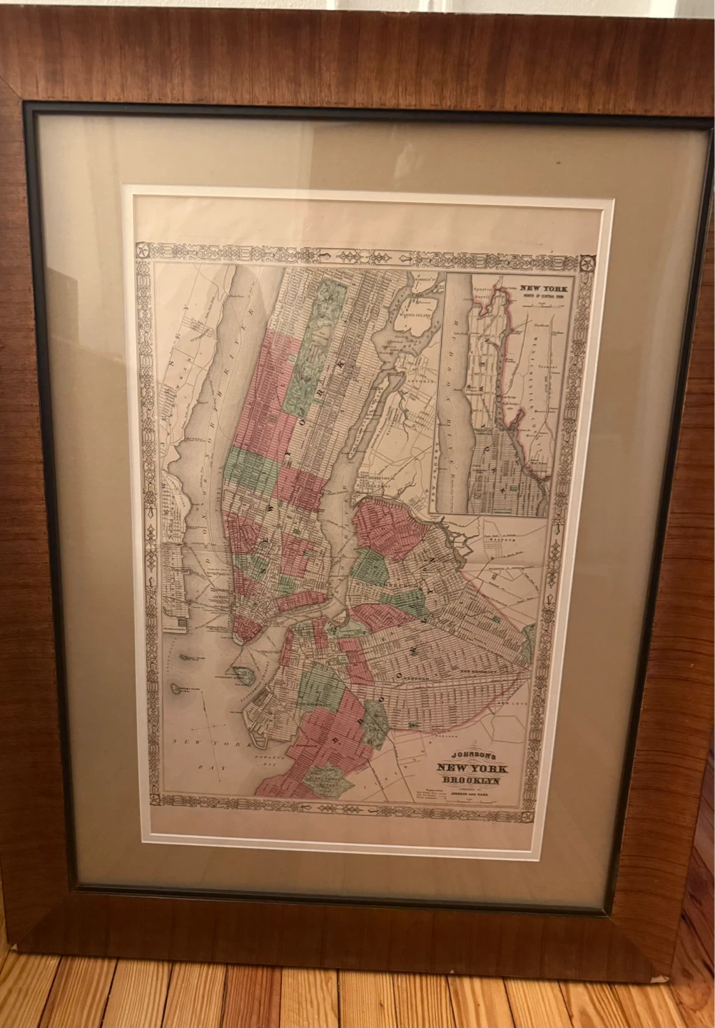 MOVING OUT SALE - New York Brooklyn Framed Map