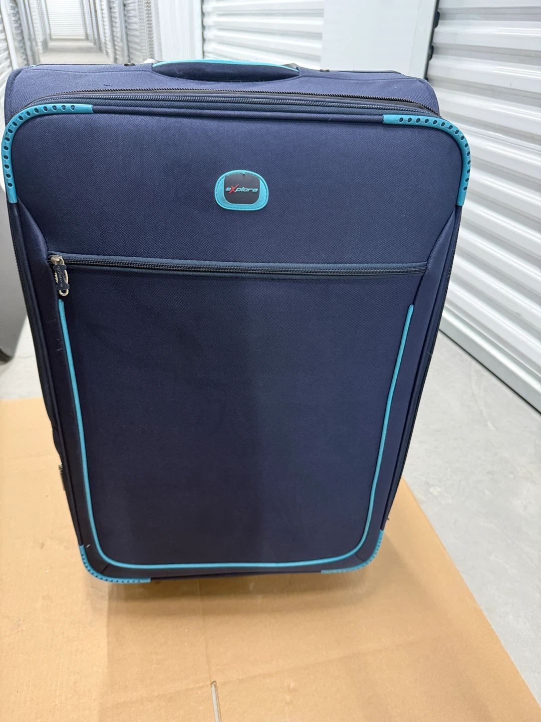 Navy Blue Expandable Spinner Suitcase - photo 2