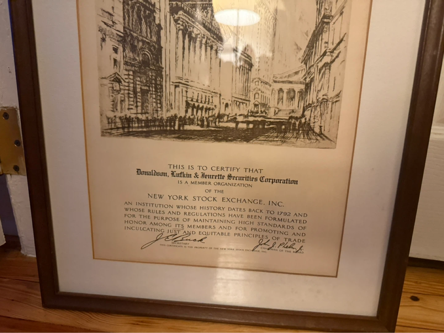 New York Stock Exchange Membership Certificate Framed - photo 2