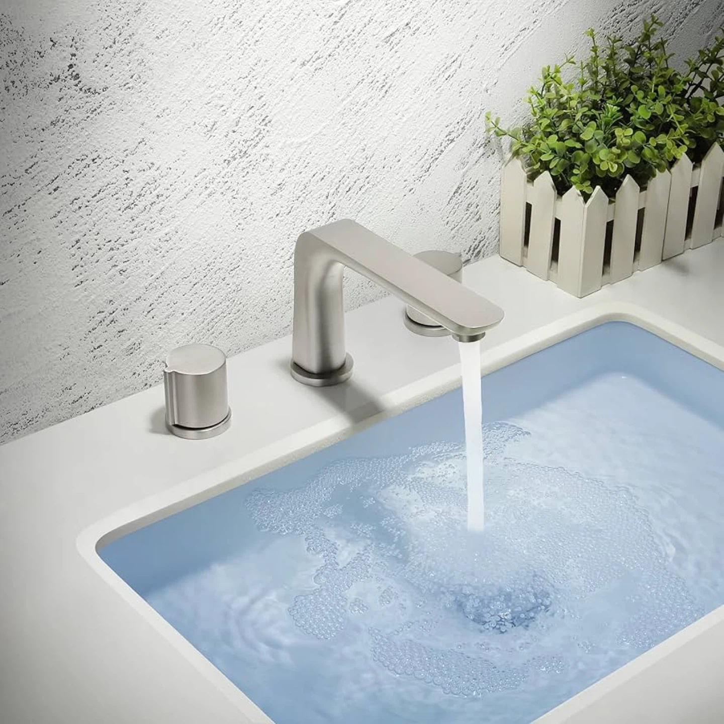 Brushed Nickel Widespread Bathroom Faucet - photo 5