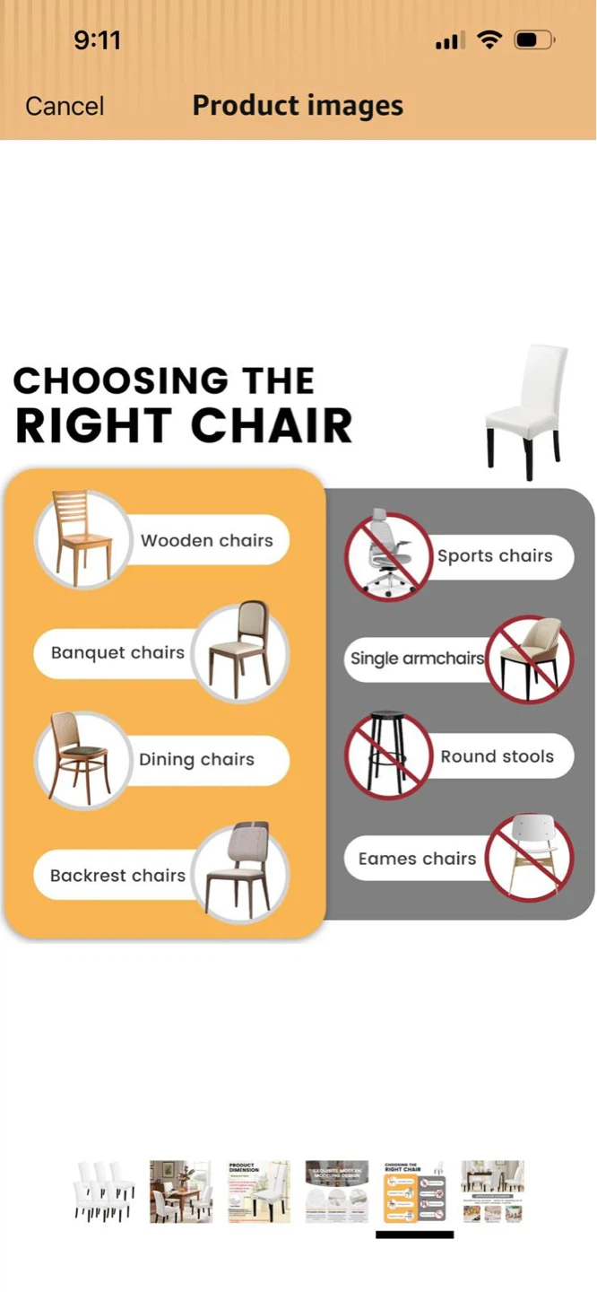 New-White PU Leather Dining Chair Covers (Set of 6) - photo 3