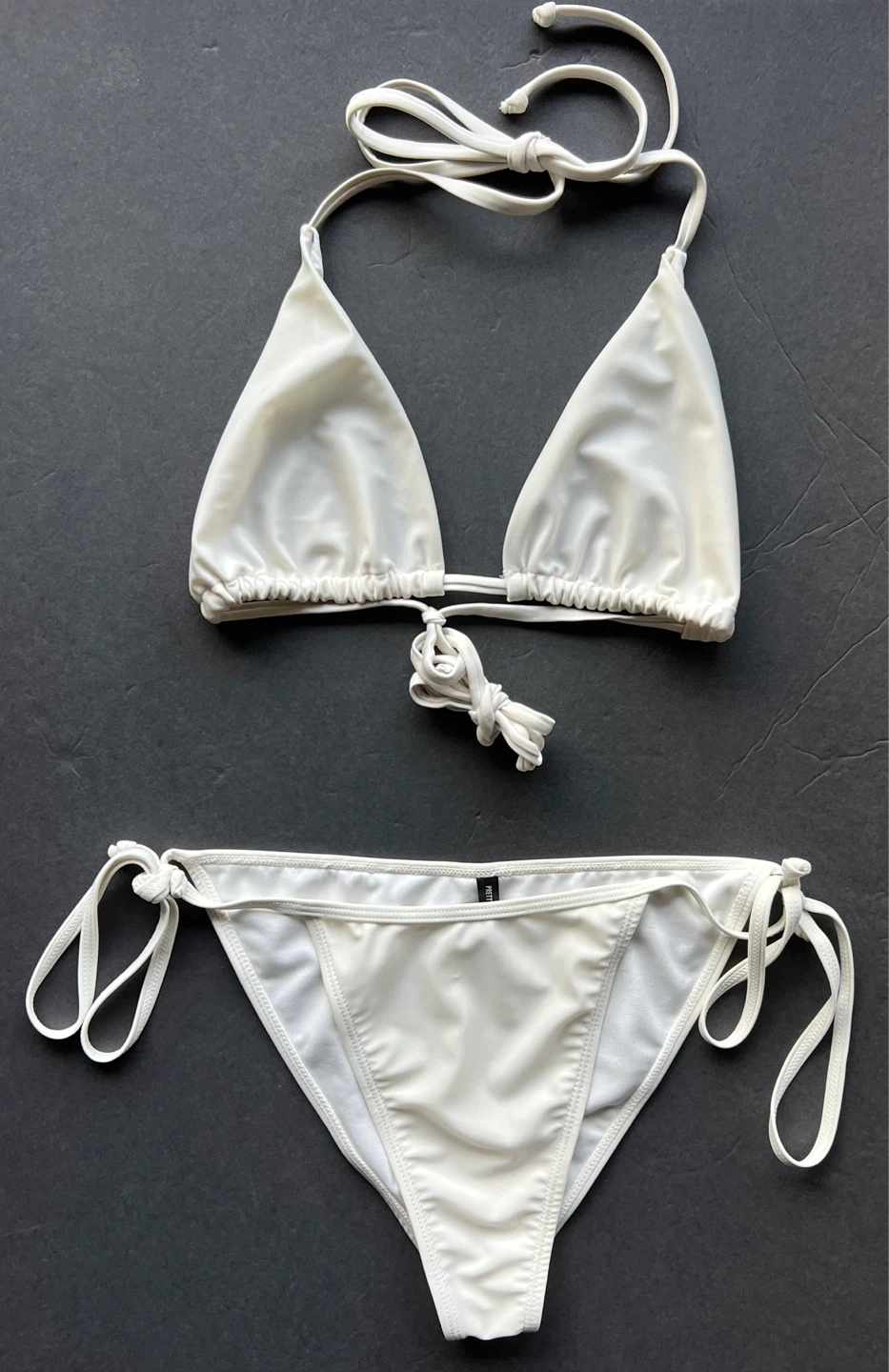 PrettyLittleThing White Bikini Swimsuit Size USA 6