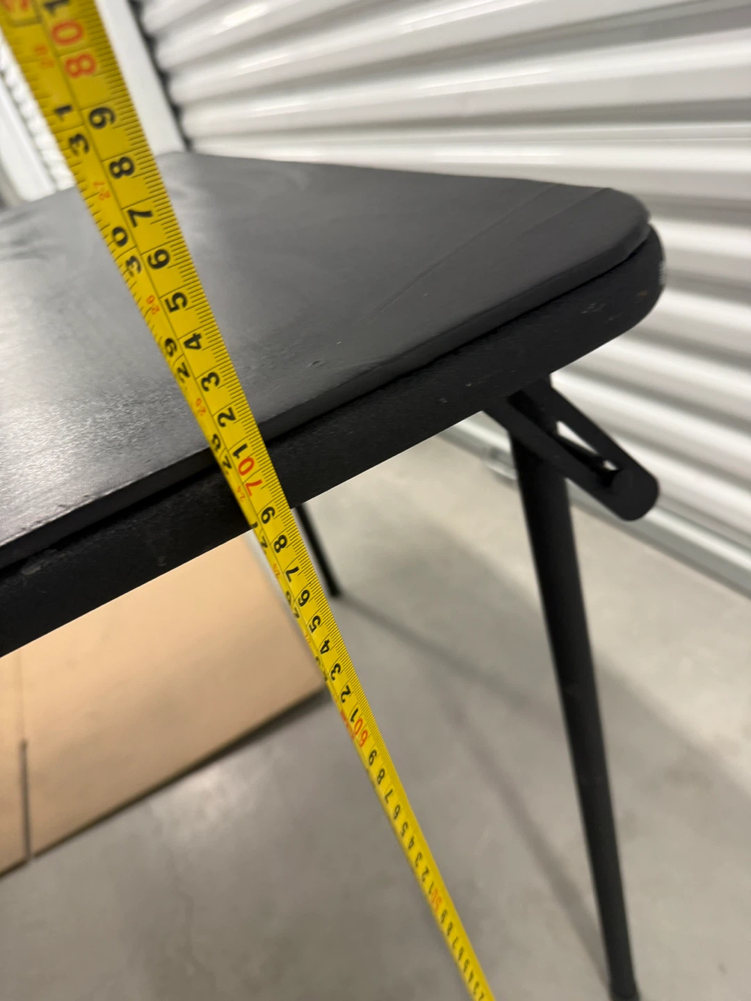 Black Folding Card Table - photo 2