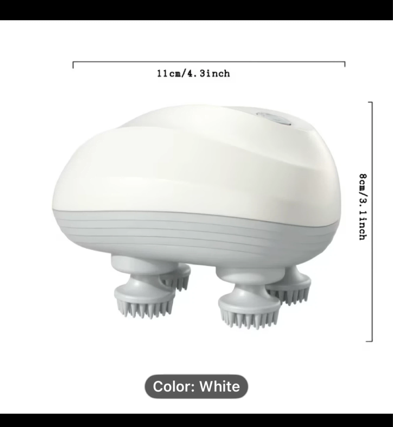 White Electric Scalp Massager