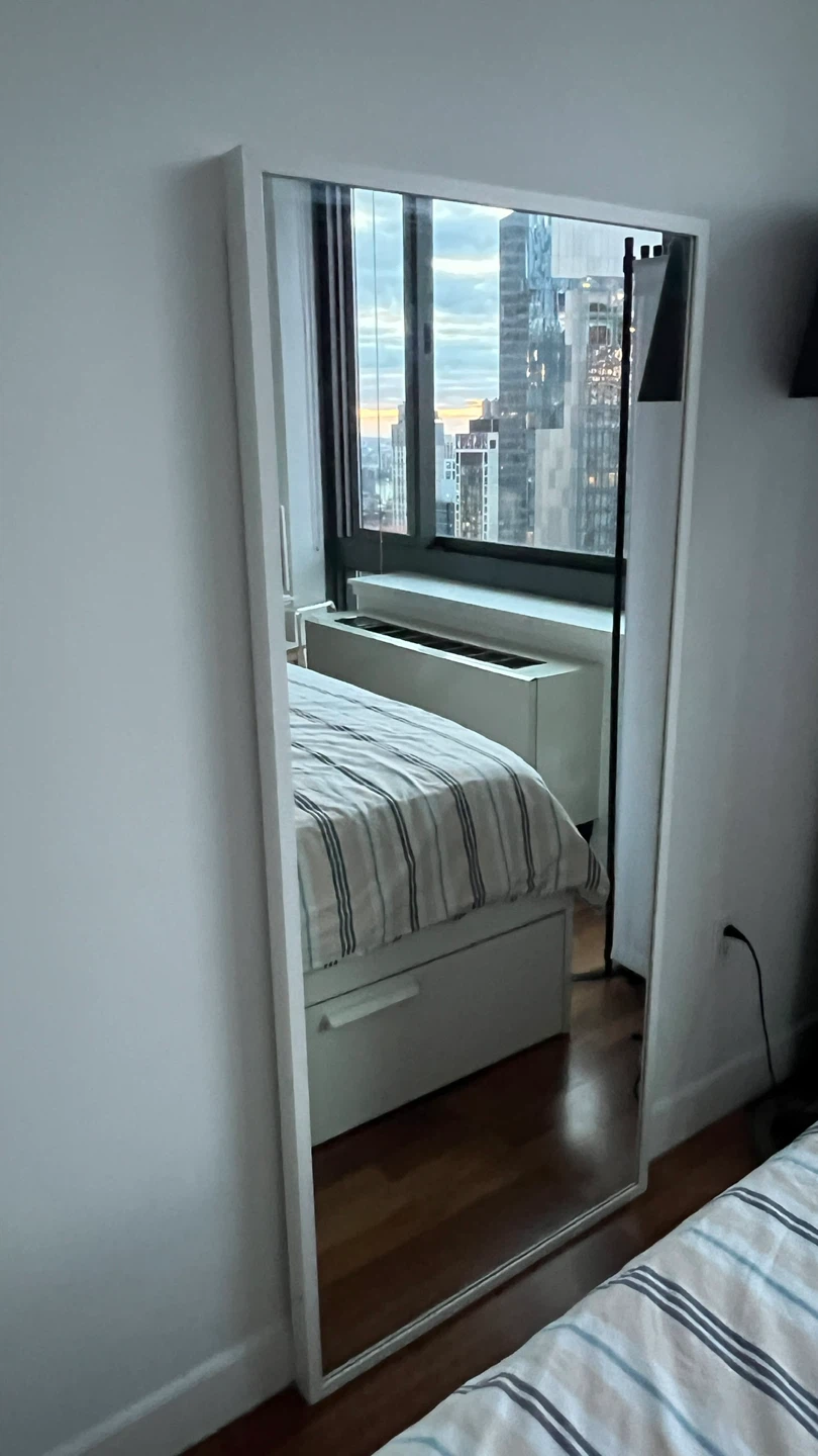 Full Length Mirror with White Frame