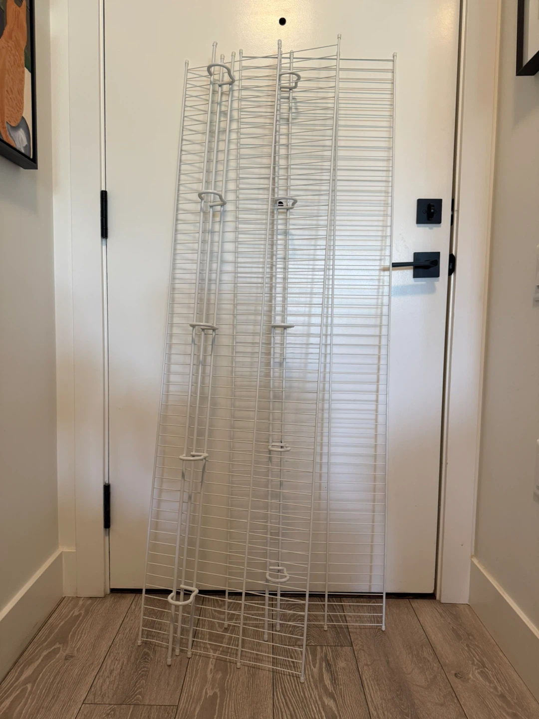 White wire closet shelving unit