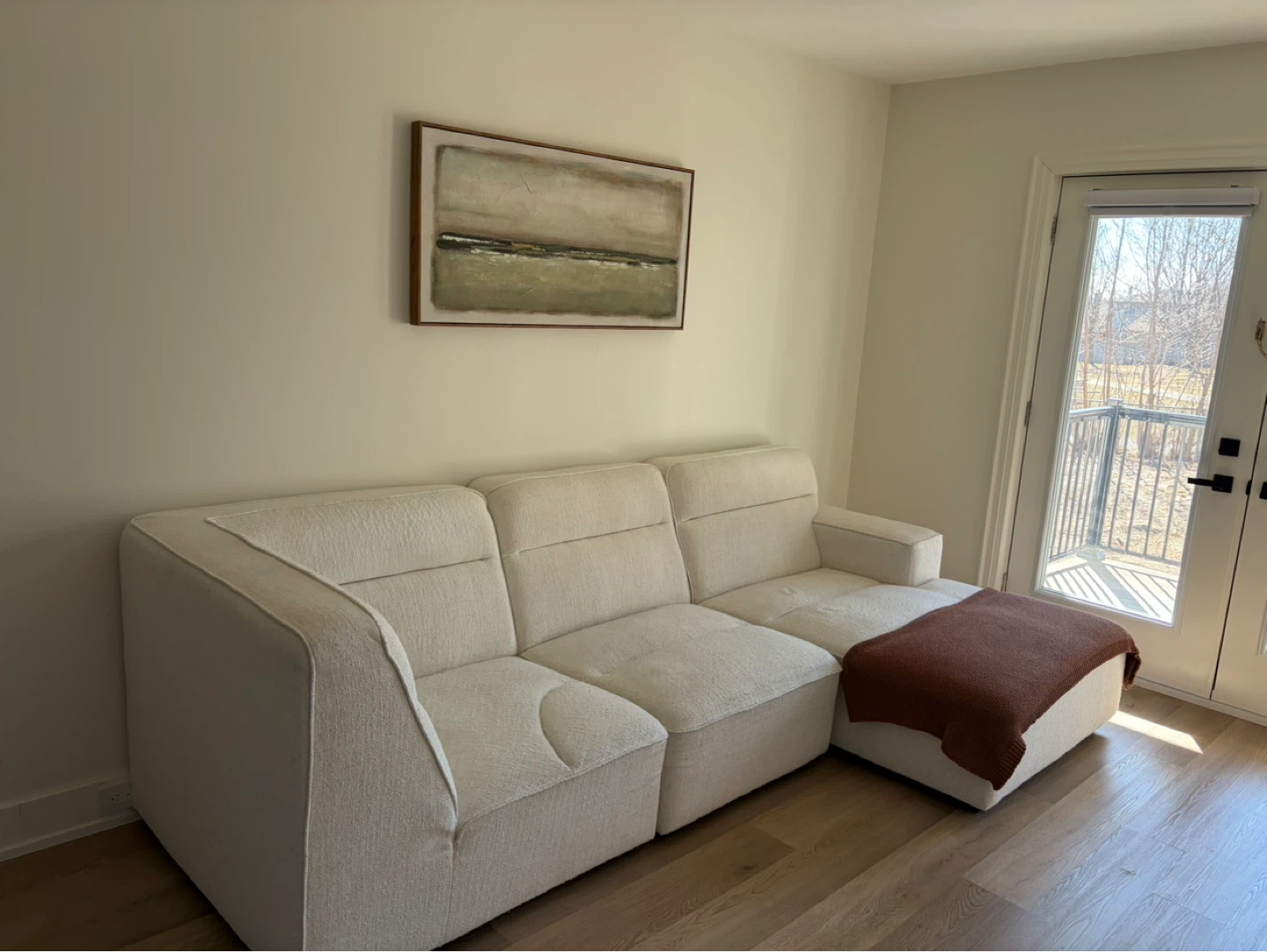 White Sectional Sofa - photo 2
