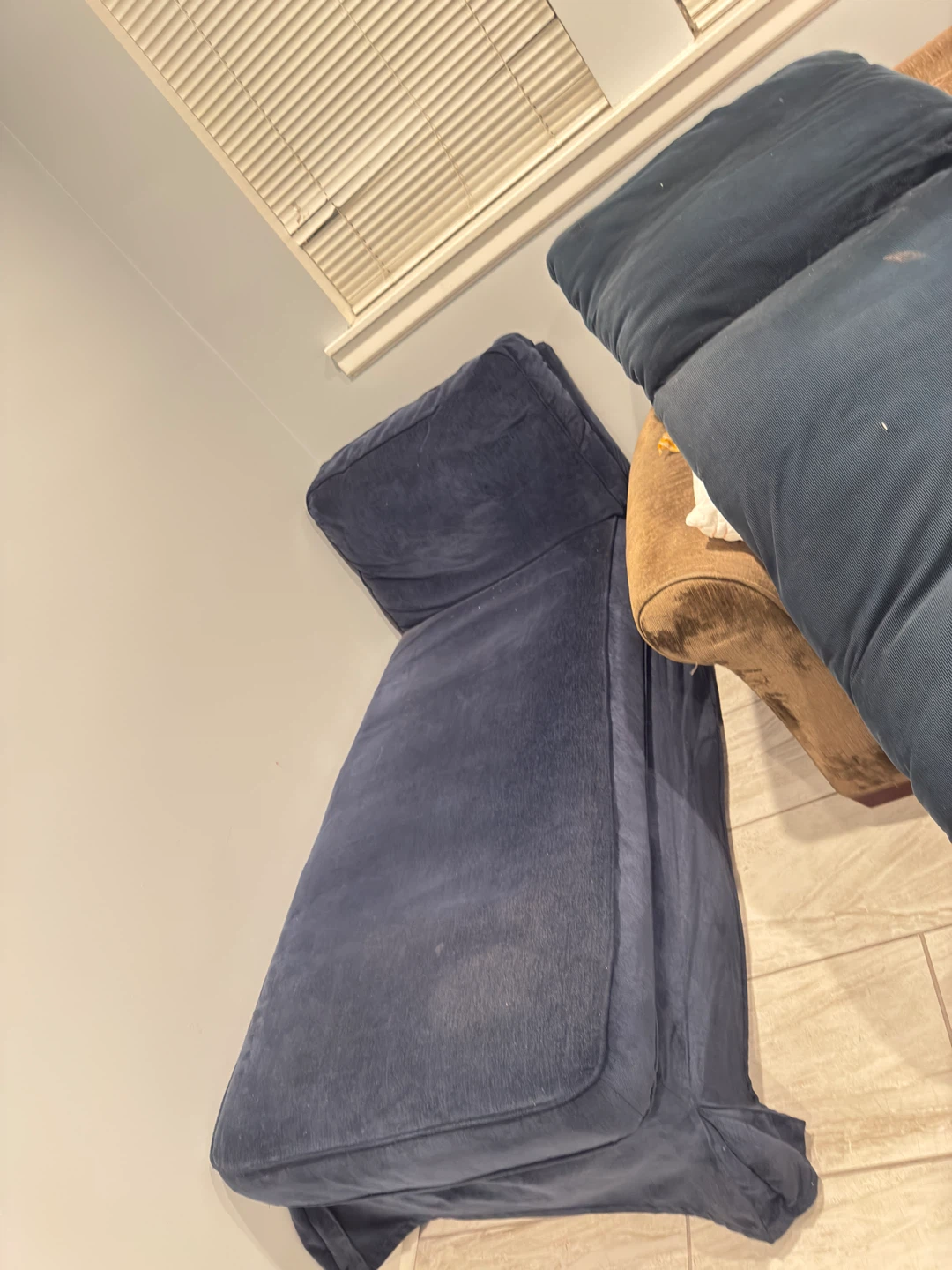 Dark Blue Chaise Lounge Chair - photo 4