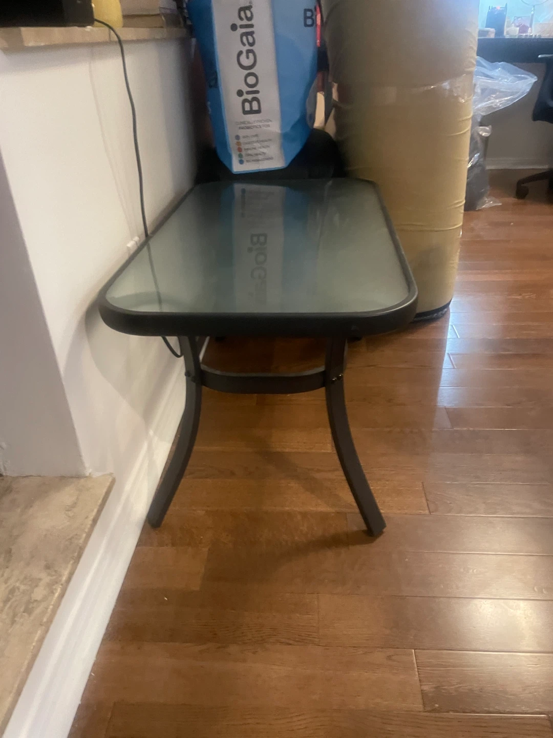 Glass Top Coffee Table for Balcony