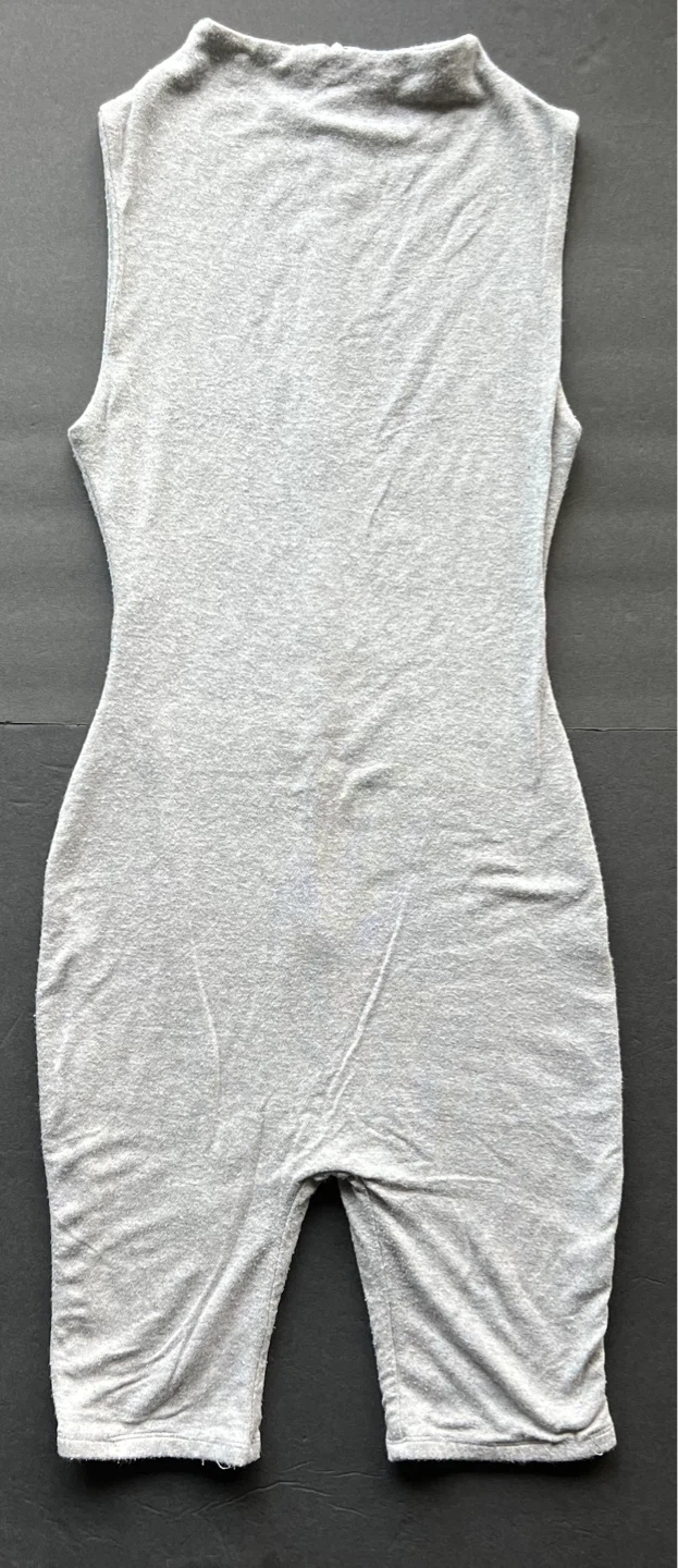 Naked Wardrobe Grey Sleeveless Bodysuit