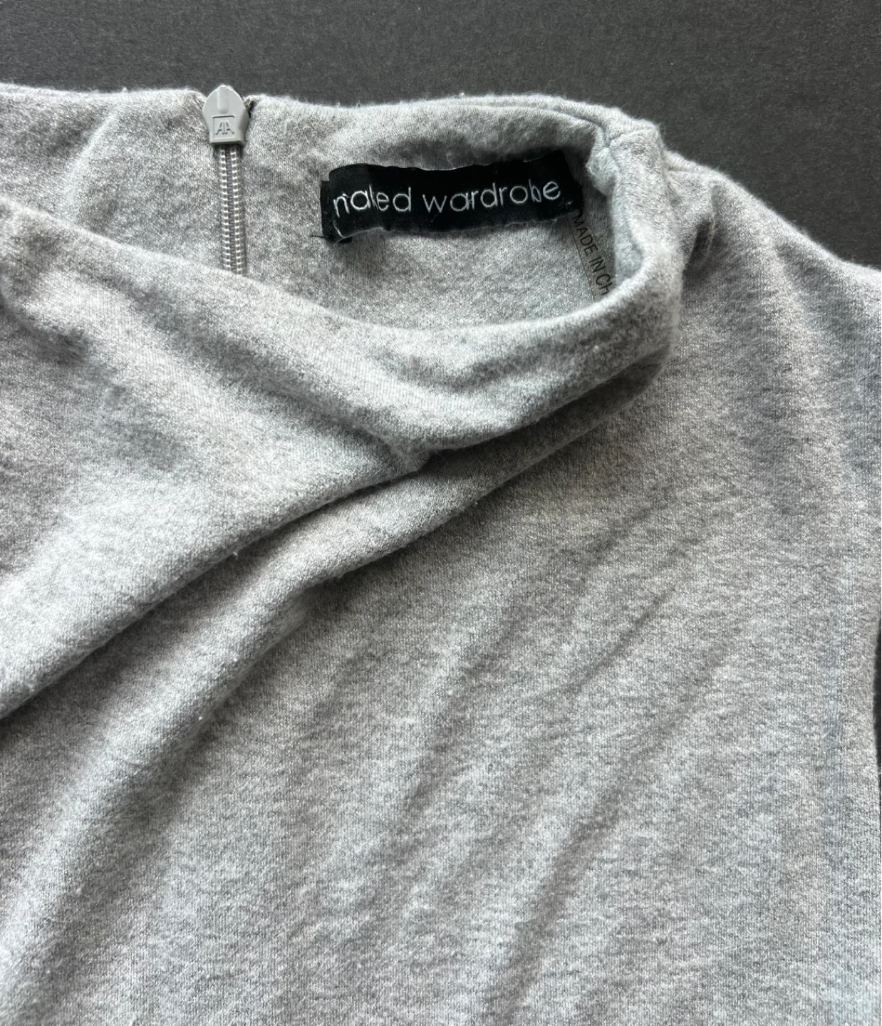Naked Wardrobe Grey Sleeveless Bodysuit - photo 2