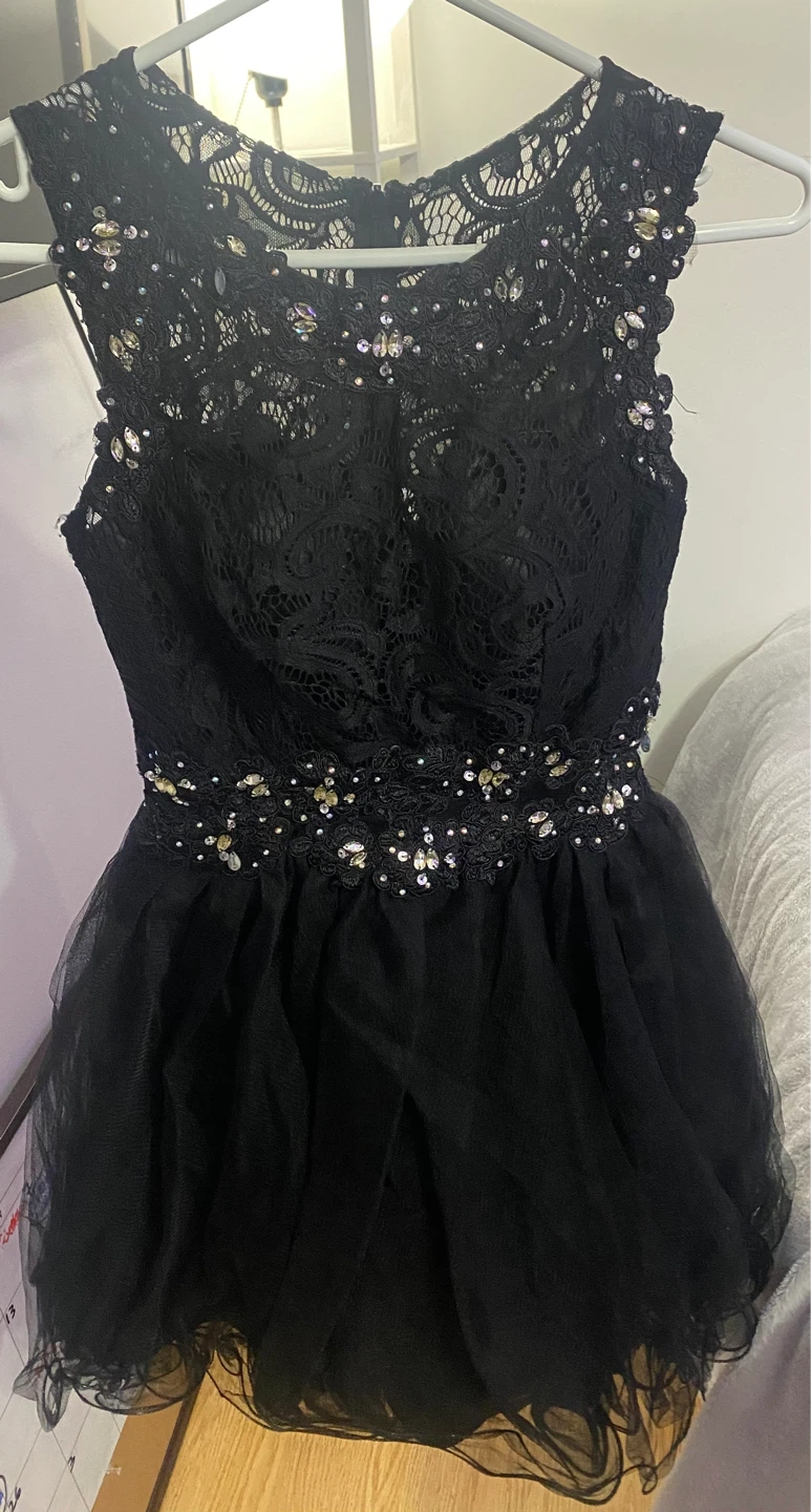NEW 2xs black grad dress - photo 3