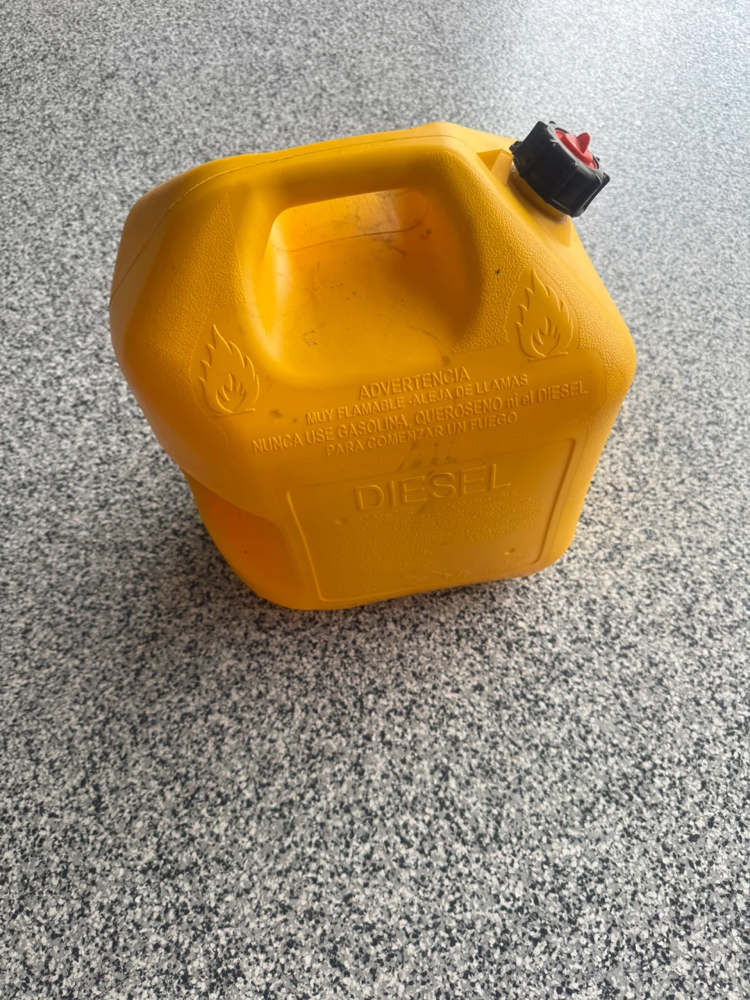 Yellow Diesel Fuel Can