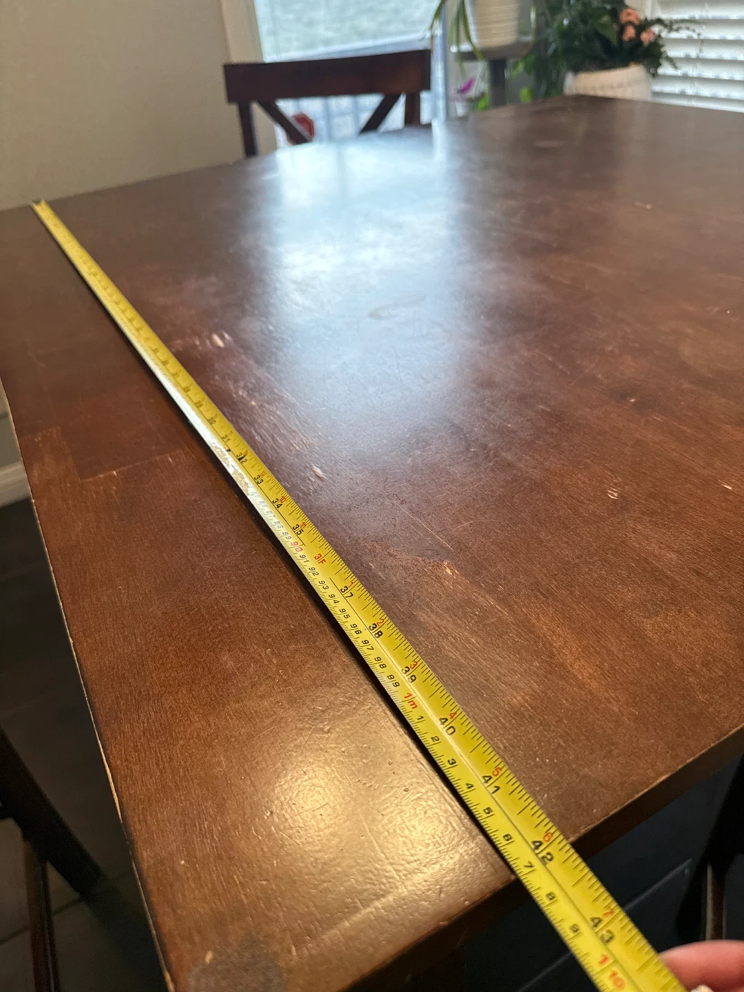 Wooden Counter Height Stool with Padded Seat - photo 3