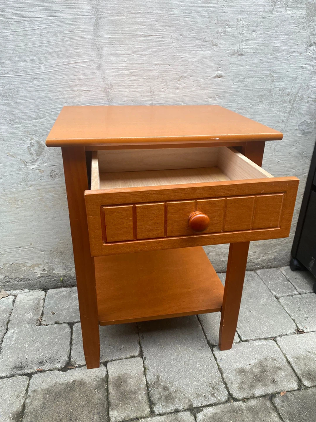 Wooden End Table with Drawer - photo 2