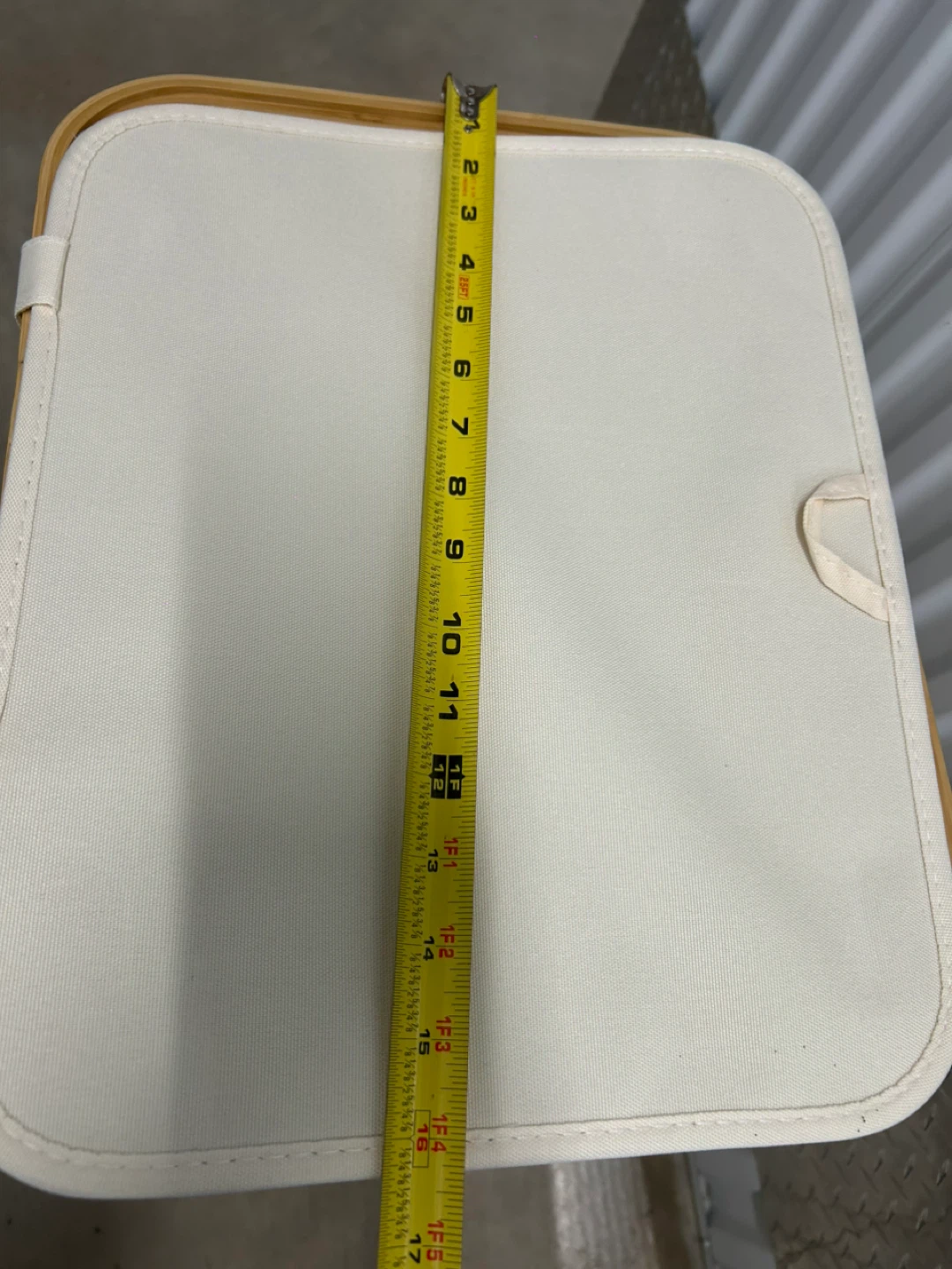 Tall Laundry Hamper with Lid - Off-White - photo 3