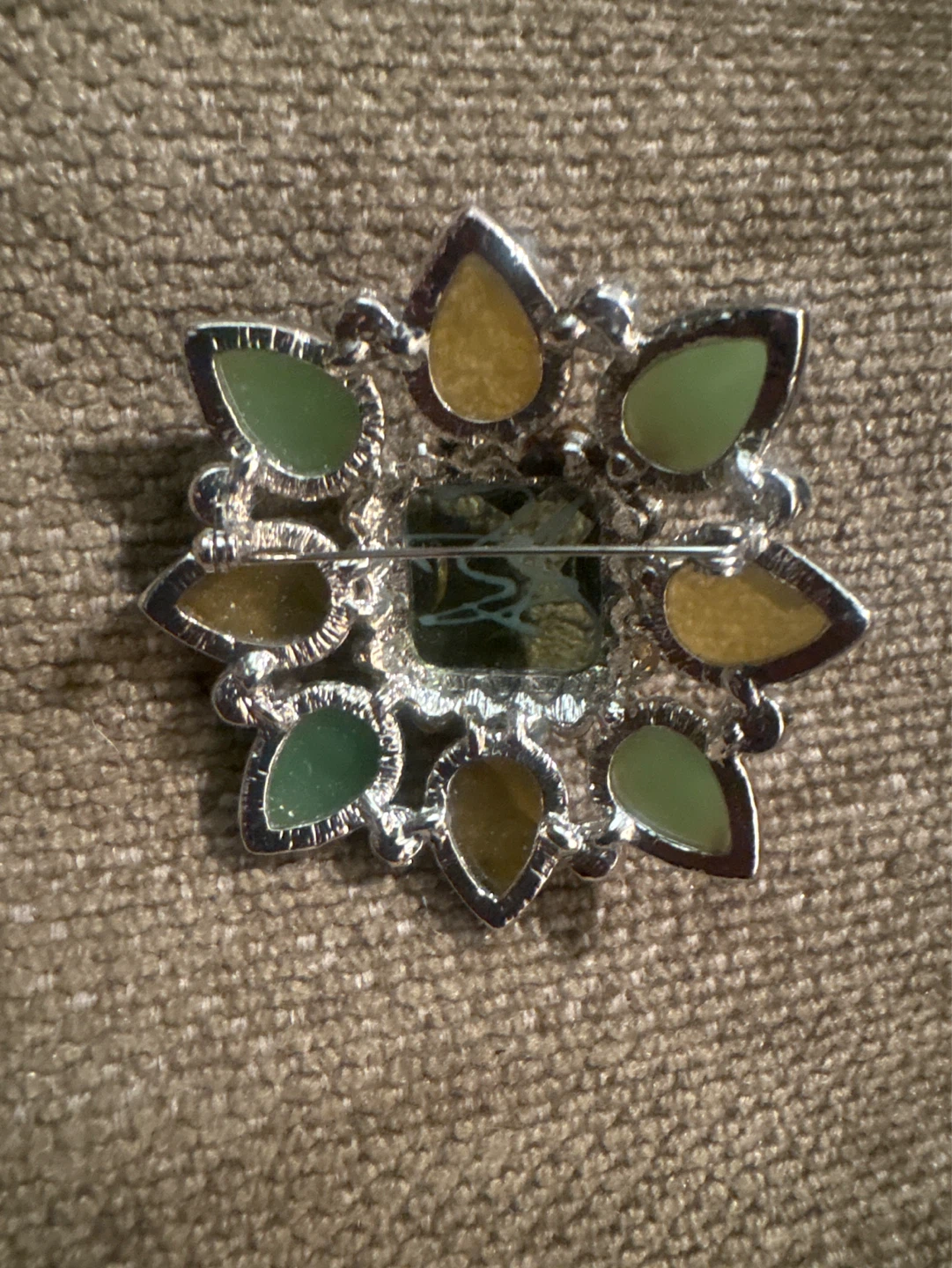 Danny Pollock Brooch with Green and Yellow Stones - photo 2