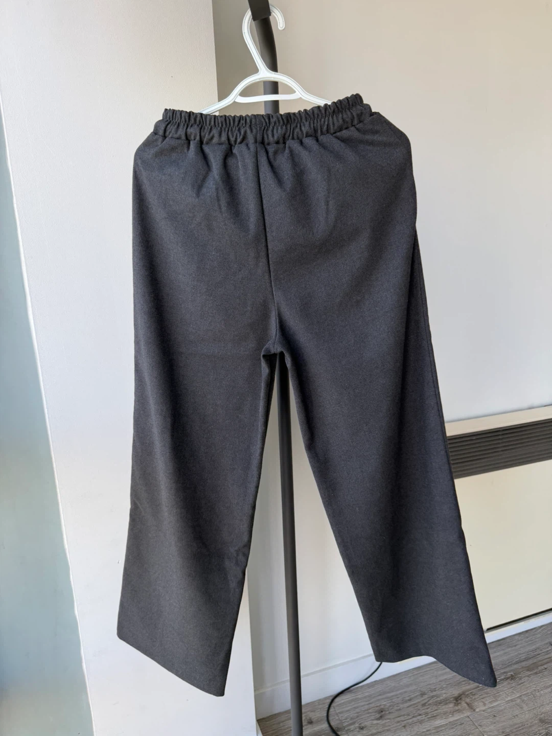 Dark Grey Elastic Waist Pants - photo 2