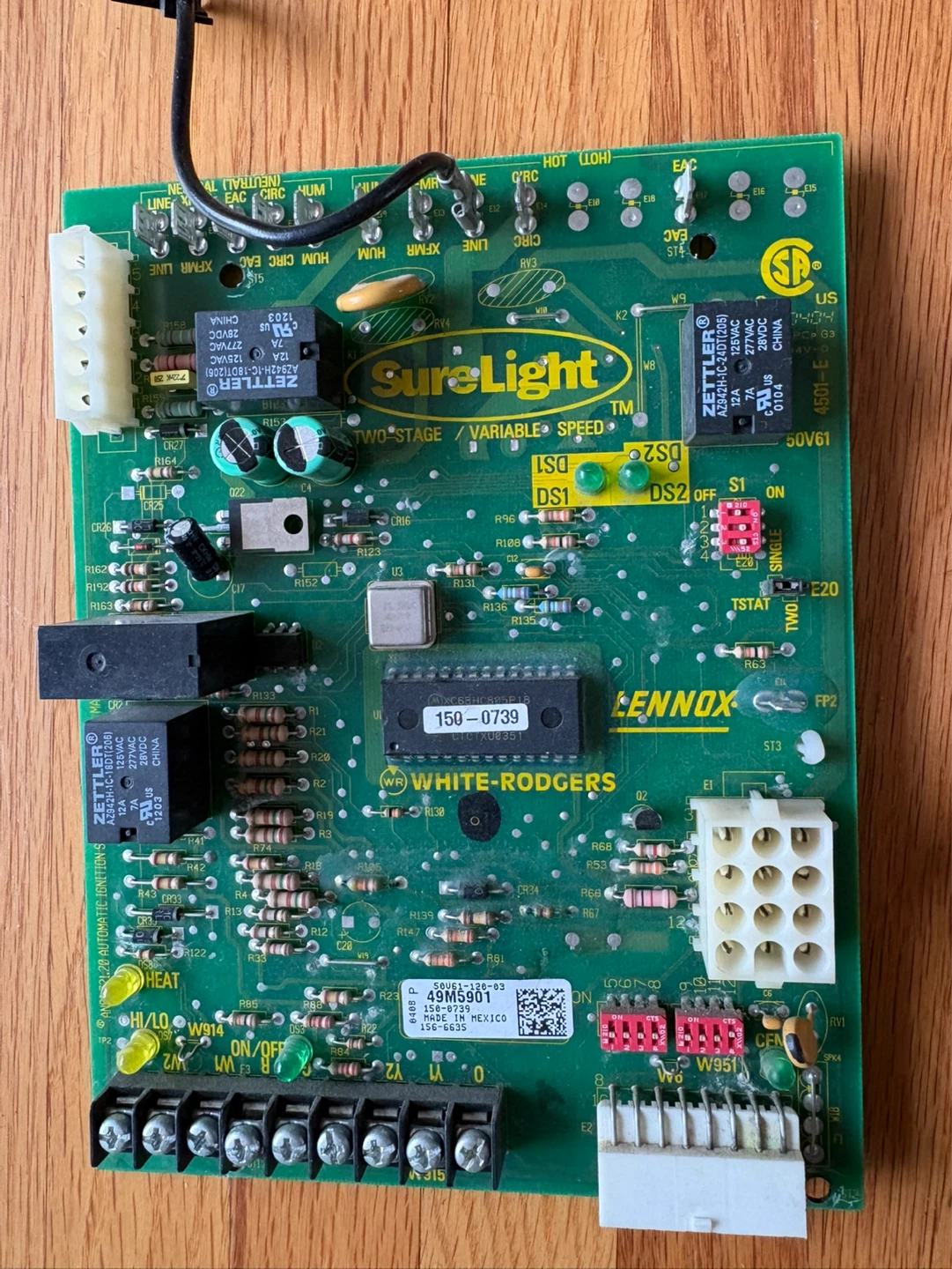 White Rodgers SureLight HVAC Control Board 49M5901