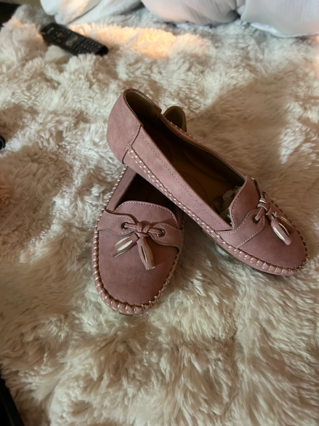Pink Tassel Loafer Flats - Size 36