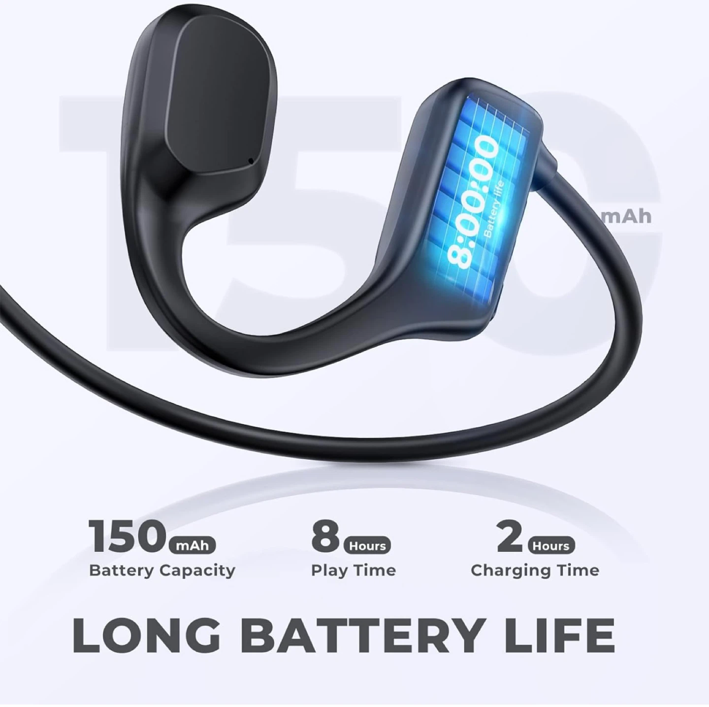 Open Ear Bone Conduction Headphones AS1B X2 Waterproof 16GB MP3 - photo 4