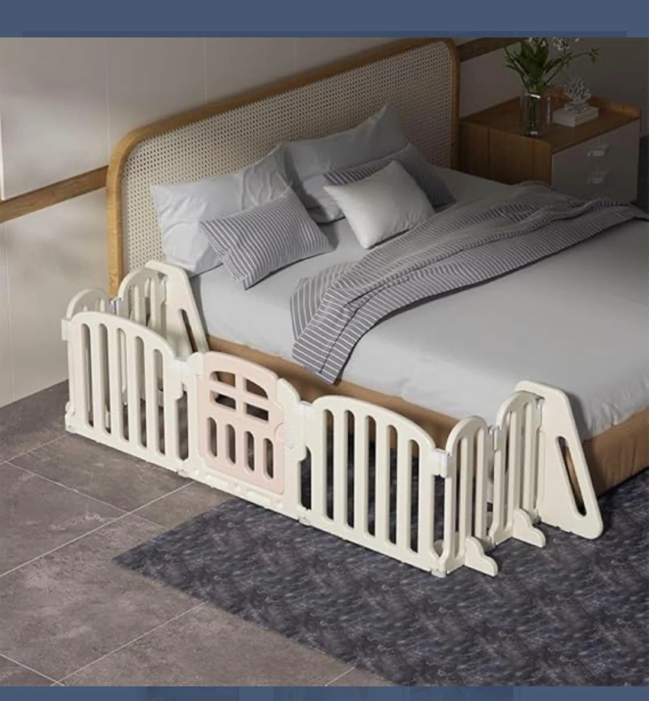 White Toddler Playpen Bed Rail Set - photo 2