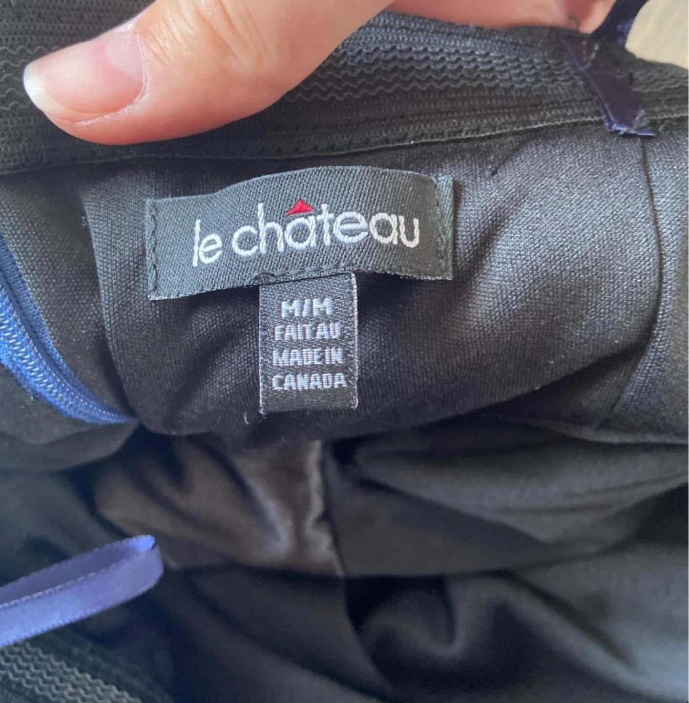 Le Château Blue Ruched Strapless Dress M/M - photo 3