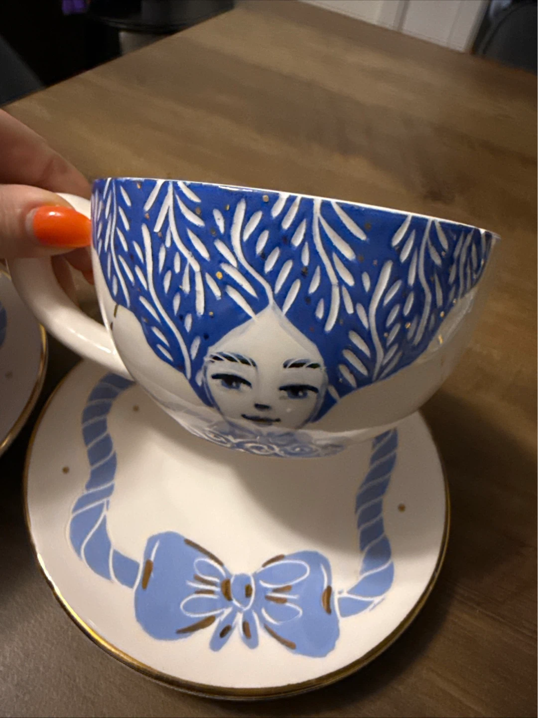 Ceramic Teacup and Saucer Set - photo 2
