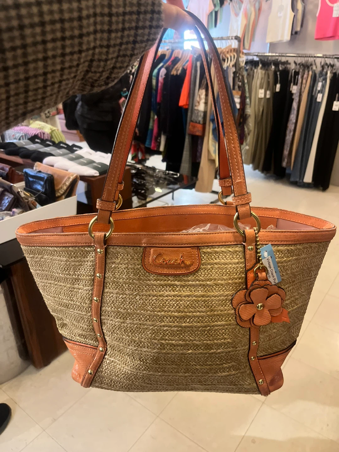 Coach Straw Tote Bag