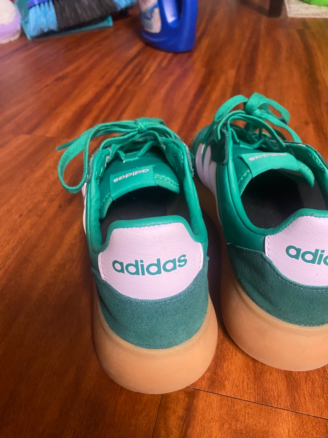 Adidas Green Suede & Leather Sneakers - photo 3
