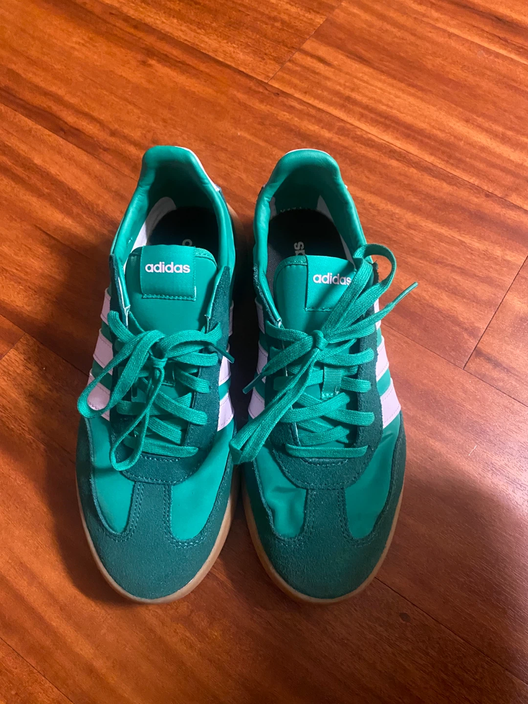 Adidas Green Suede & Leather Sneakers