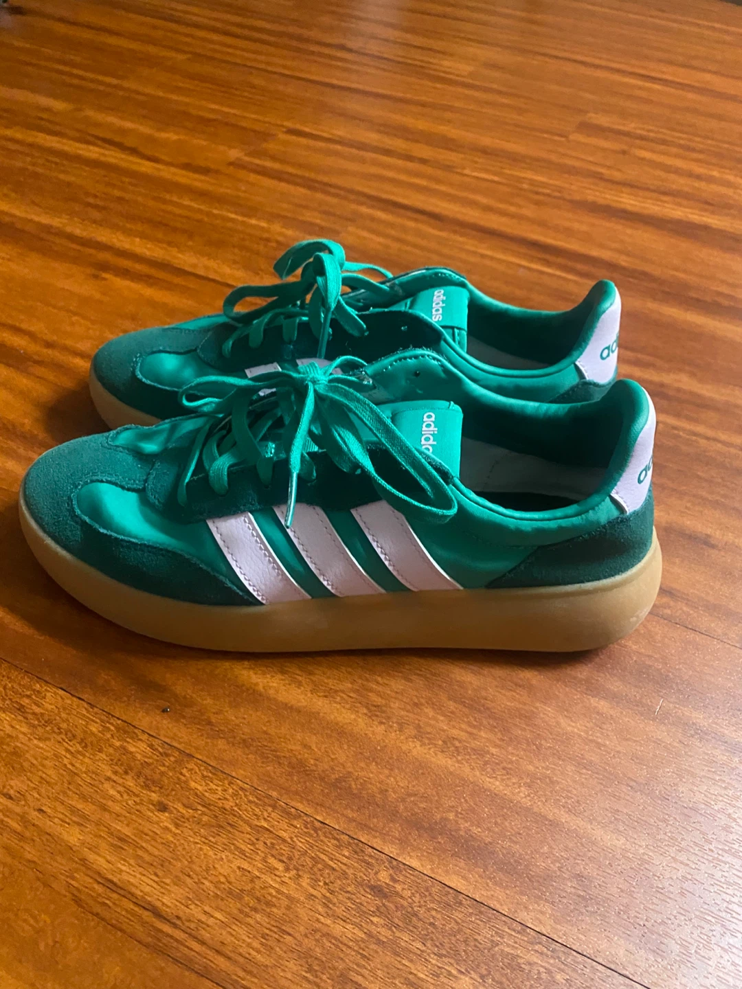 Adidas Green Suede & Leather Sneakers - photo 2