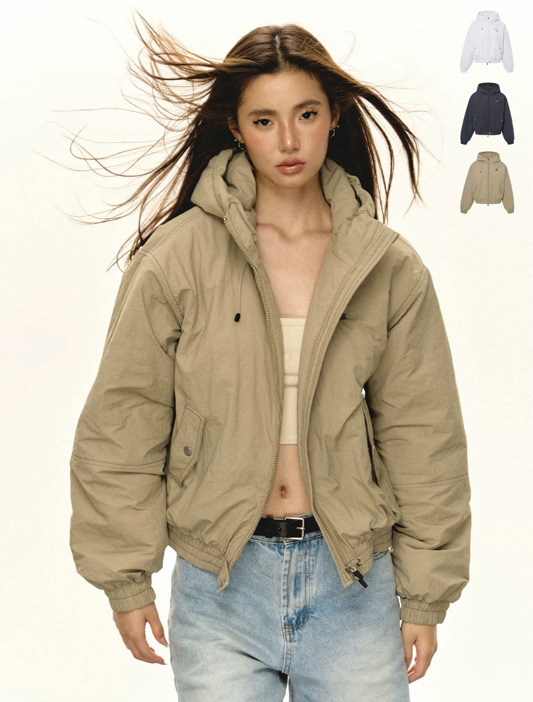 Cropped Bomber Jacket - photo 2