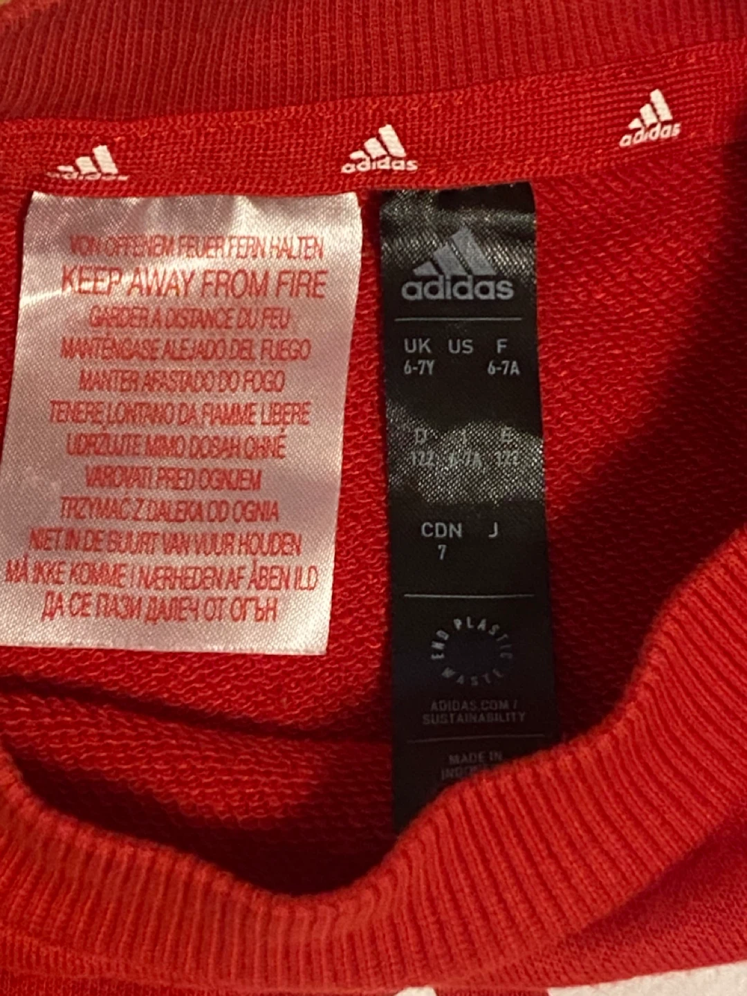 Adidas Red Crewneck Sweatshirt - photo 3