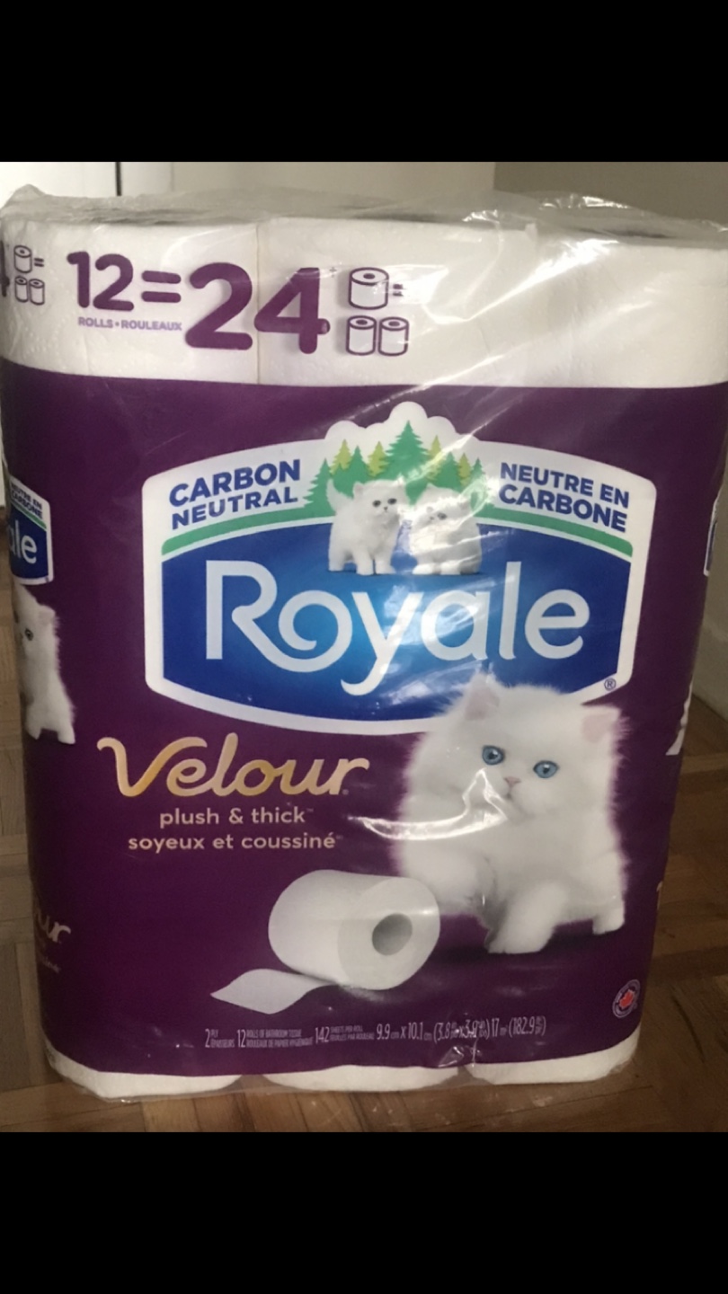 Royale Velour- Plush & Thick Toilet Paper- 12 Rolls = 24. - photo 2