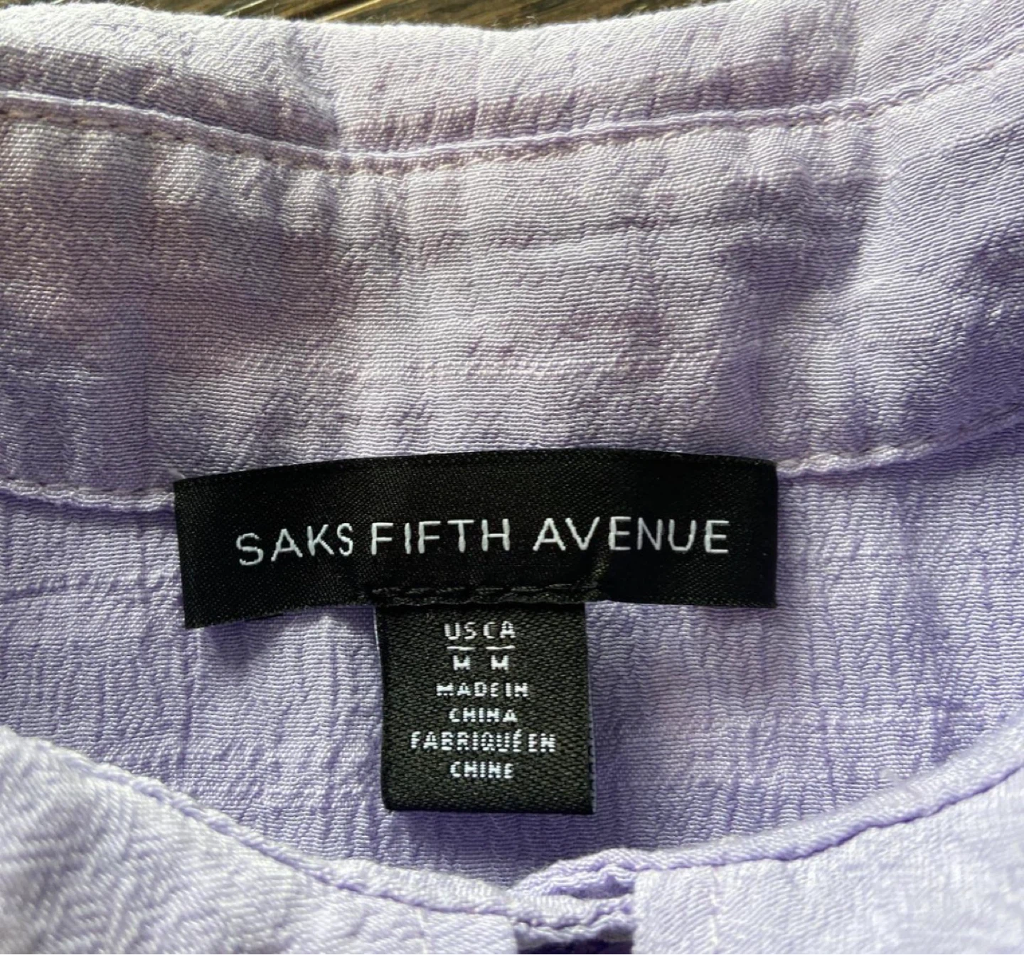 Saks Fifth Avenue Purple Long Sleeve Button-Up Shirt Size M - photo 3