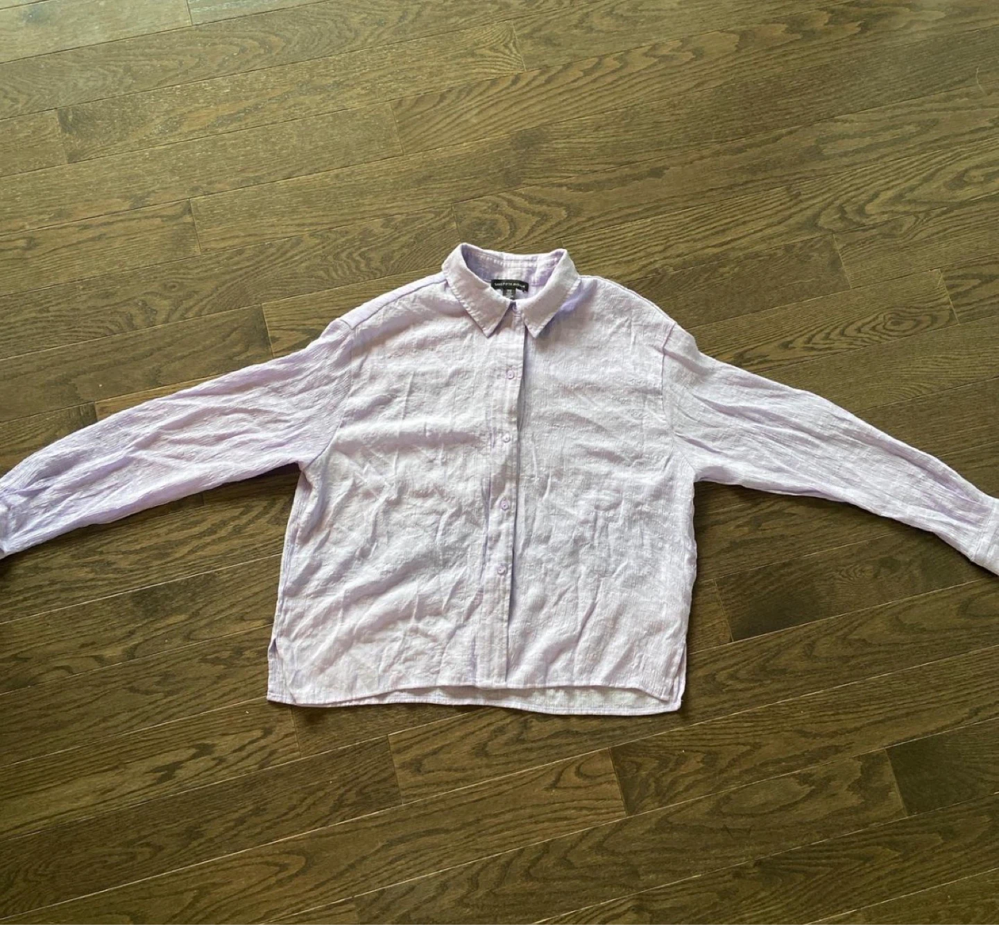 Saks Fifth Avenue Purple Long Sleeve Button-Up Shirt Size M