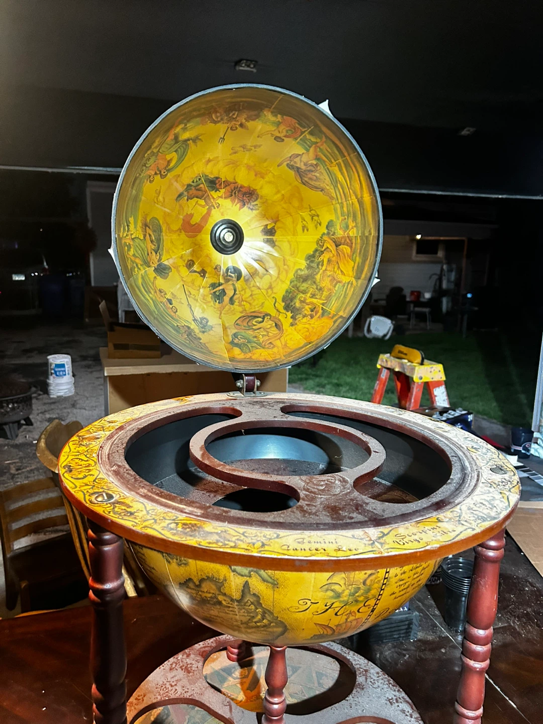Vintage Celestial Globe Bar Cart - photo 2