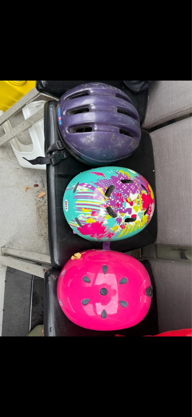 Kids Helmets - Purple, Bell, Pink $8 each