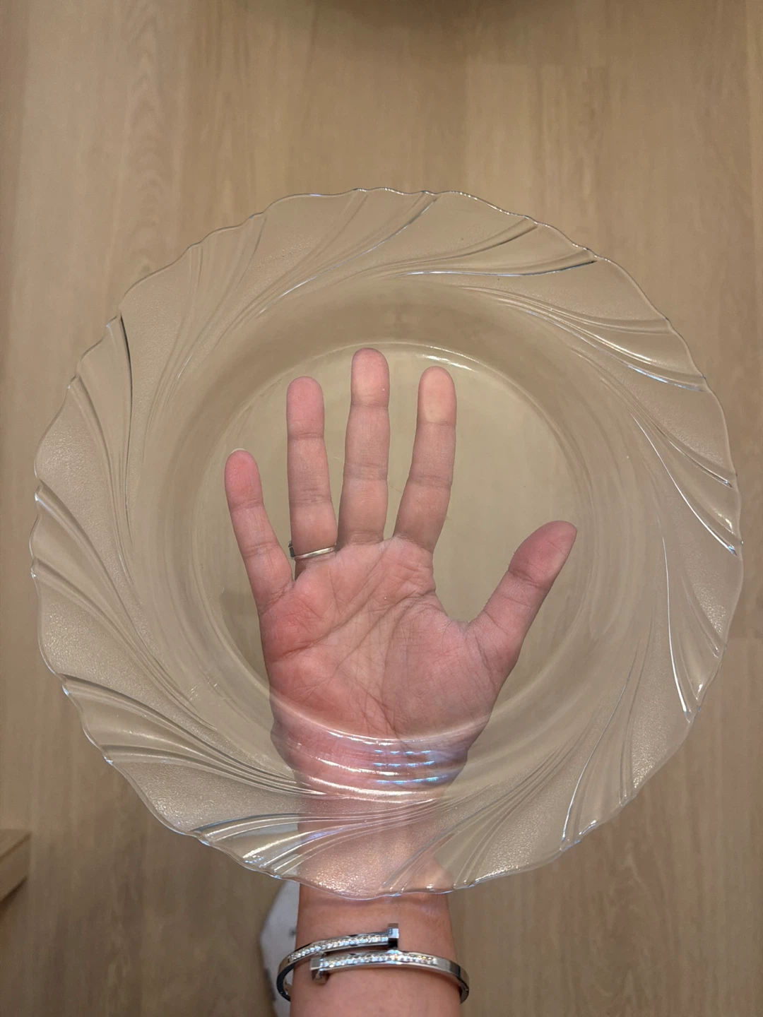Clear Swirl Glass Plate-8 - photo 3
