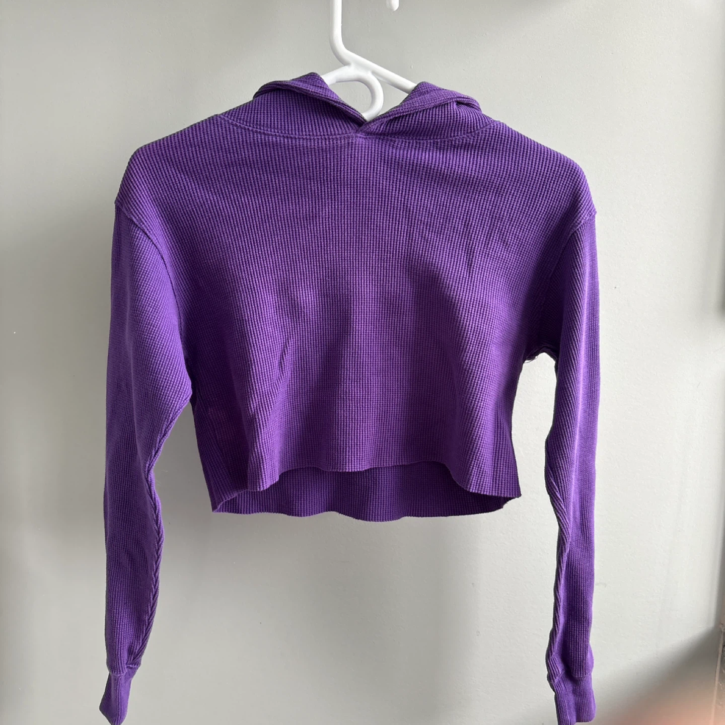 Purple Cropped Hoodie