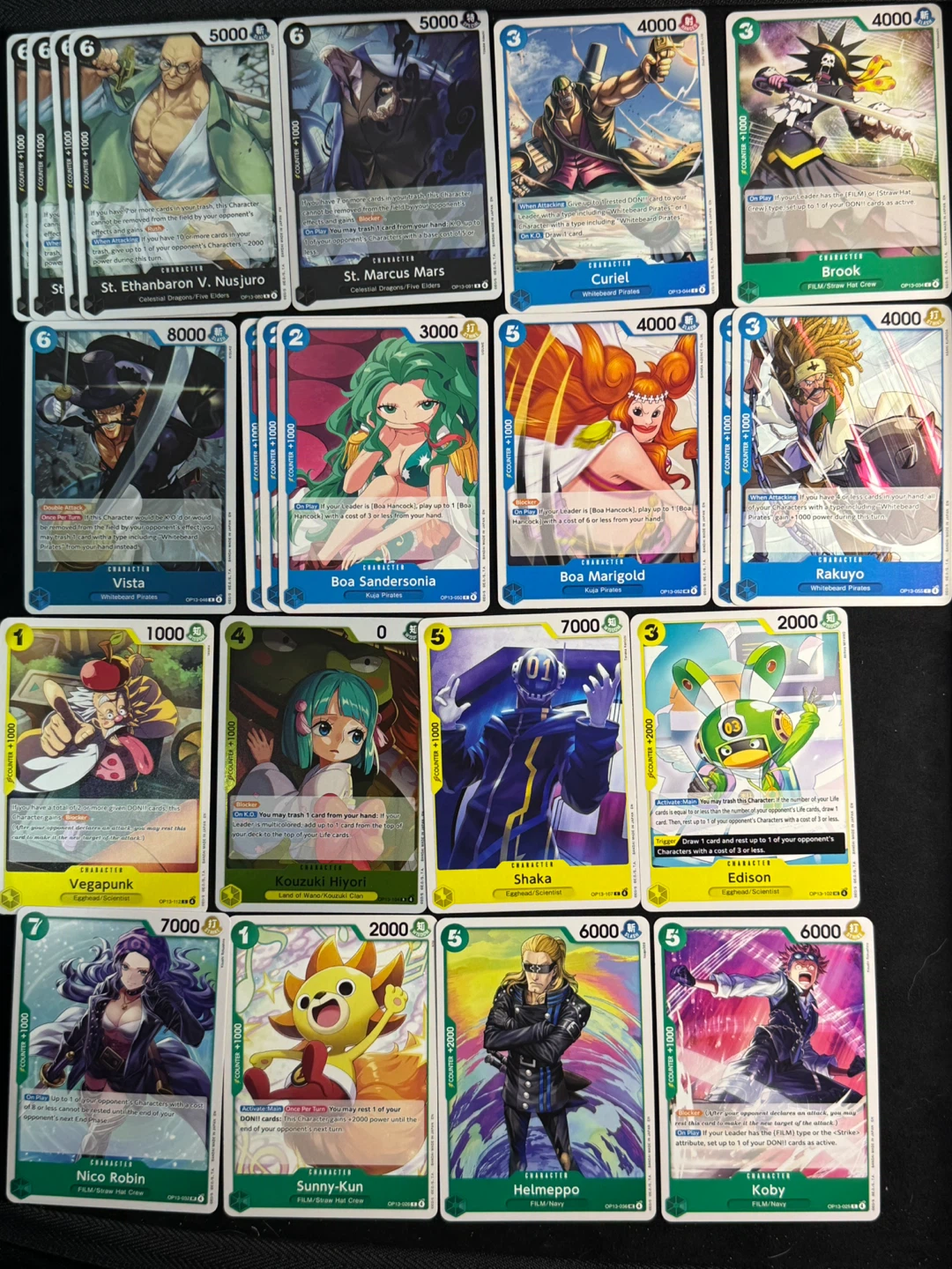 One Piece OP13 Playable Lot – 22 Cards NM Deck Boost - photo 2