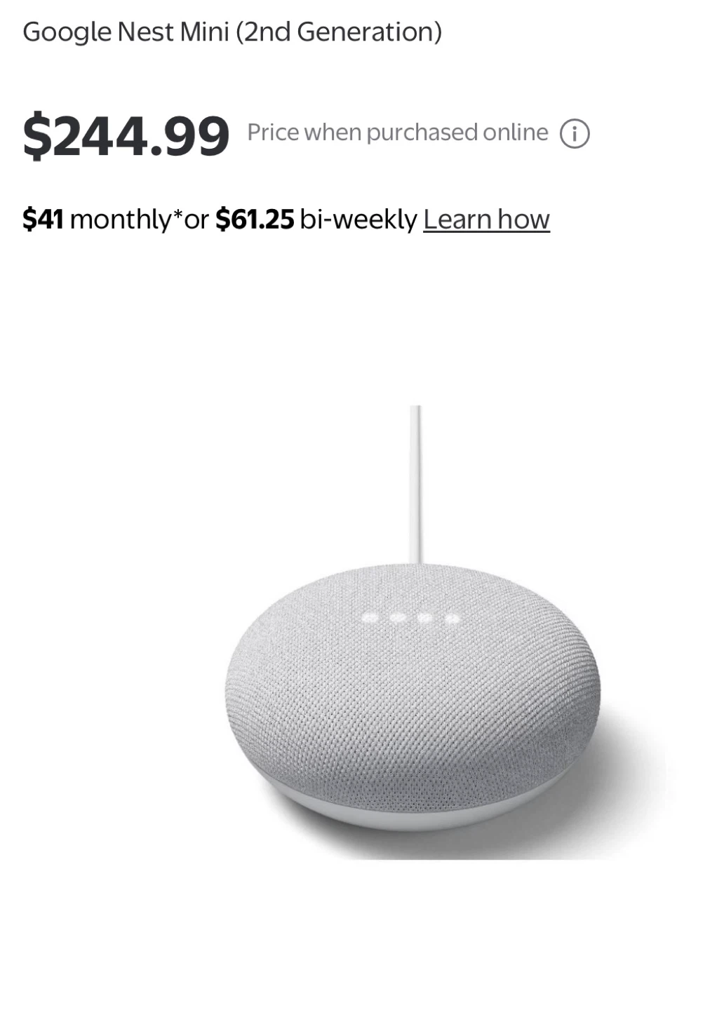 Google Nest Mini (2nd Gen) -NEW and unused
