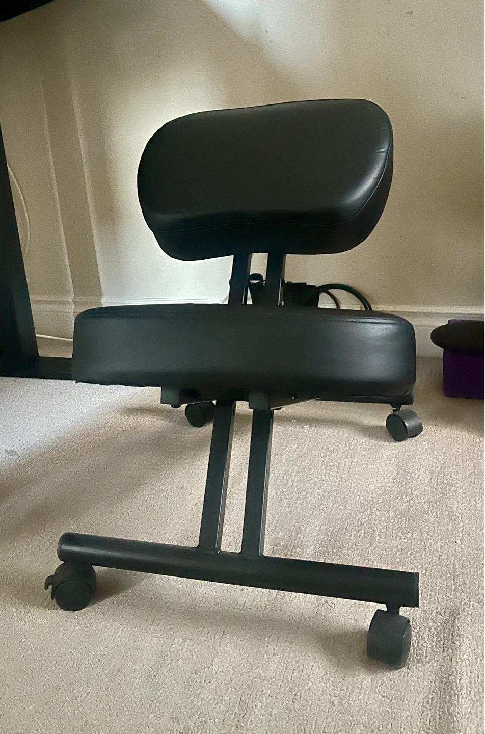 Black Ergonomic Kneeling Chair - photo 2
