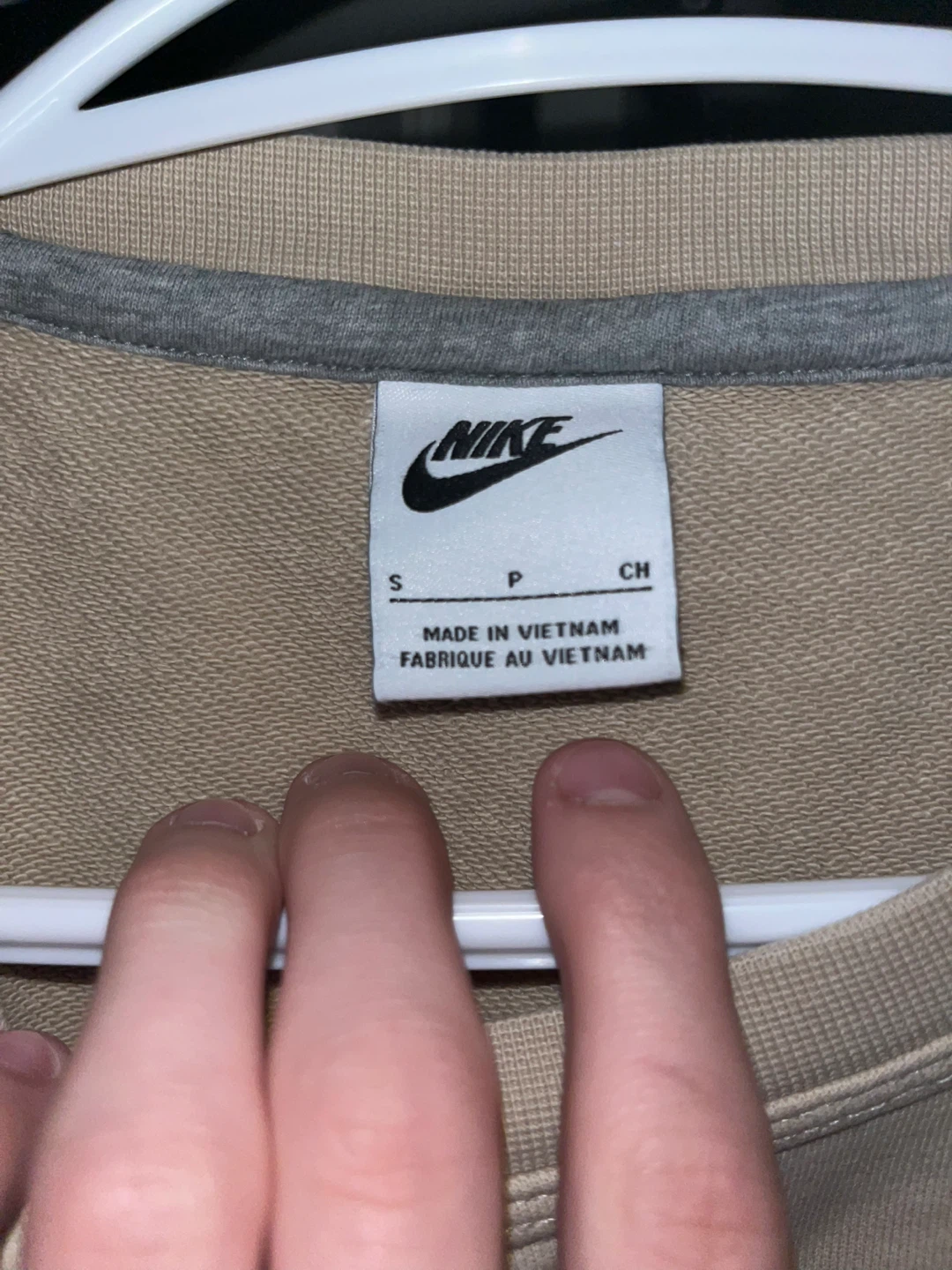 Nike Crewneck Sweatshirt - Size S - Beige - photo 3