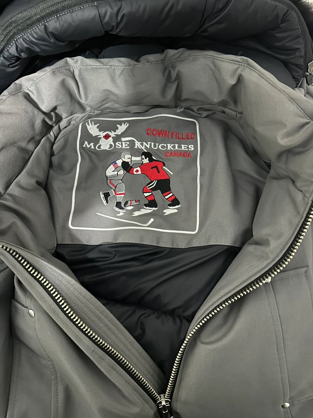 Moose Knuckles Ballistic Bomber Jacket - Grey - photo 4