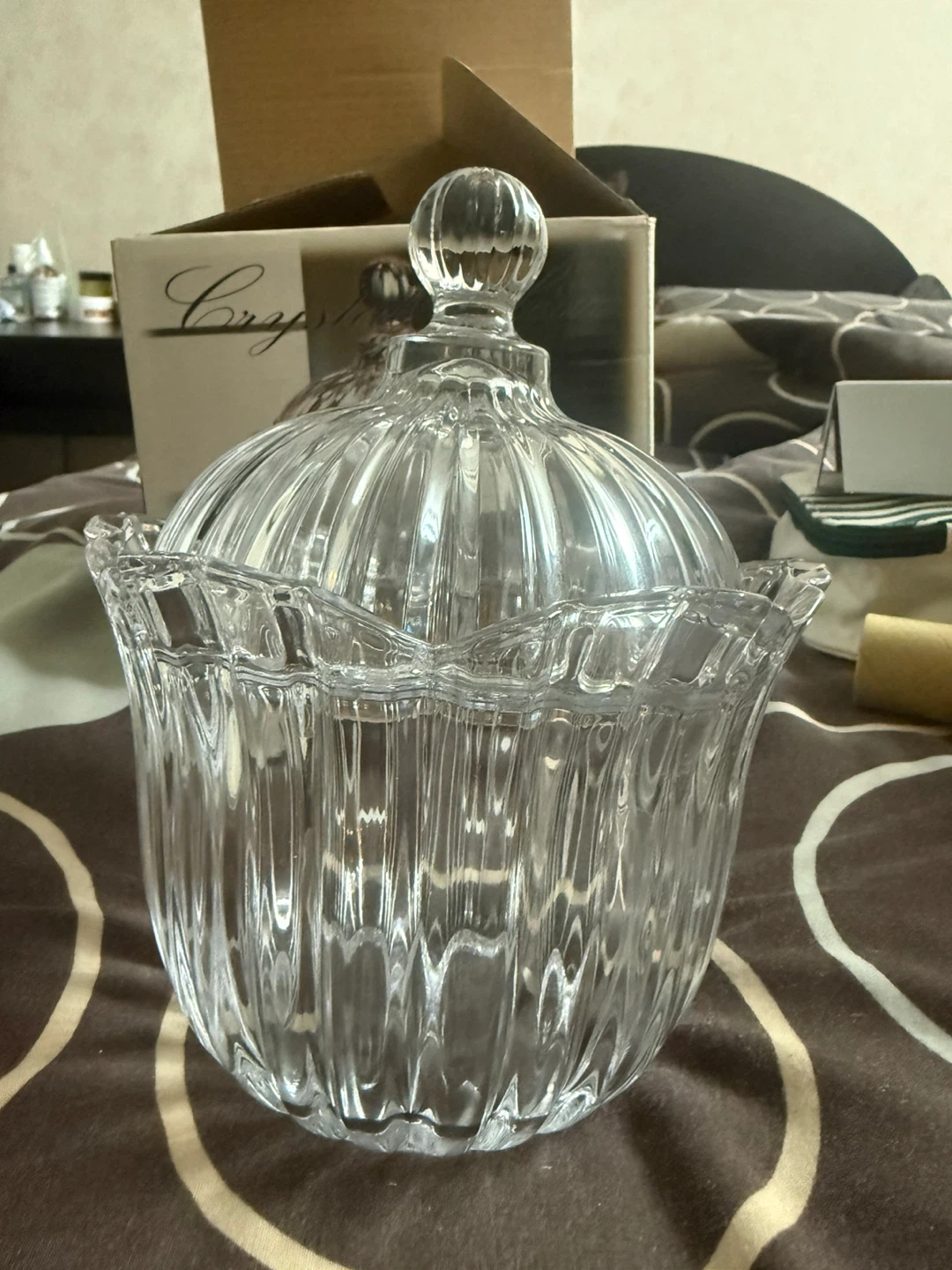 Crystal Clear Alexandria Lead-Free Crystal Candy Box 7 1/2" - photo 4