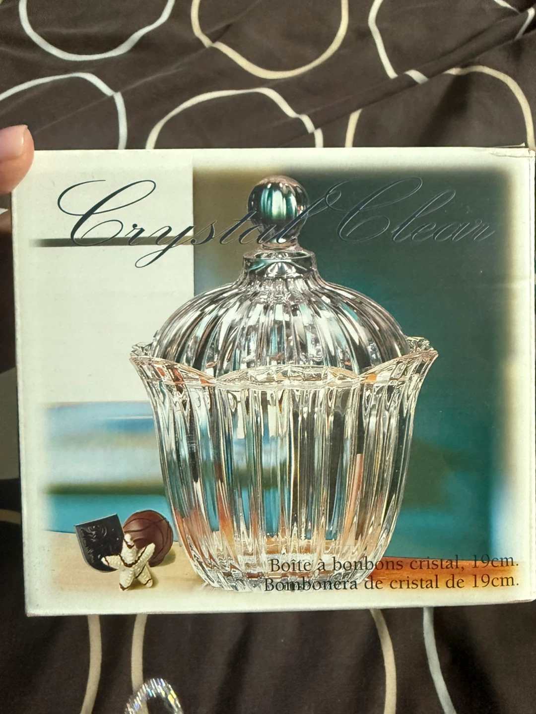Crystal Clear Alexandria Lead-Free Crystal Candy Box 7 1/2"