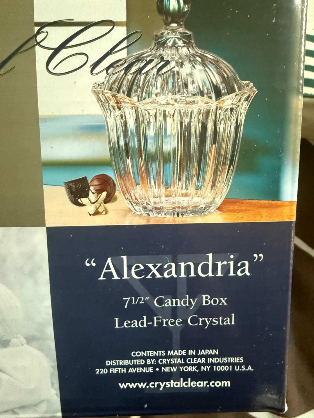 Crystal Clear Alexandria Lead-Free Crystal Candy Box 7 1/2" - photo 2