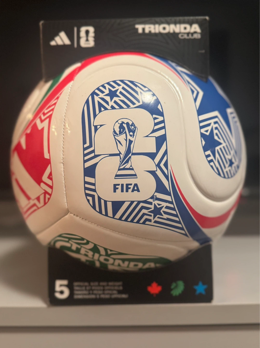 Adidas Trionda Club FIFA Official Size 5 Soccer Ball